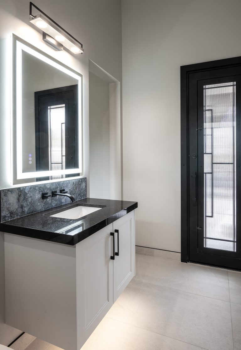 Custom cabinetry in a modern kitchen and bar space